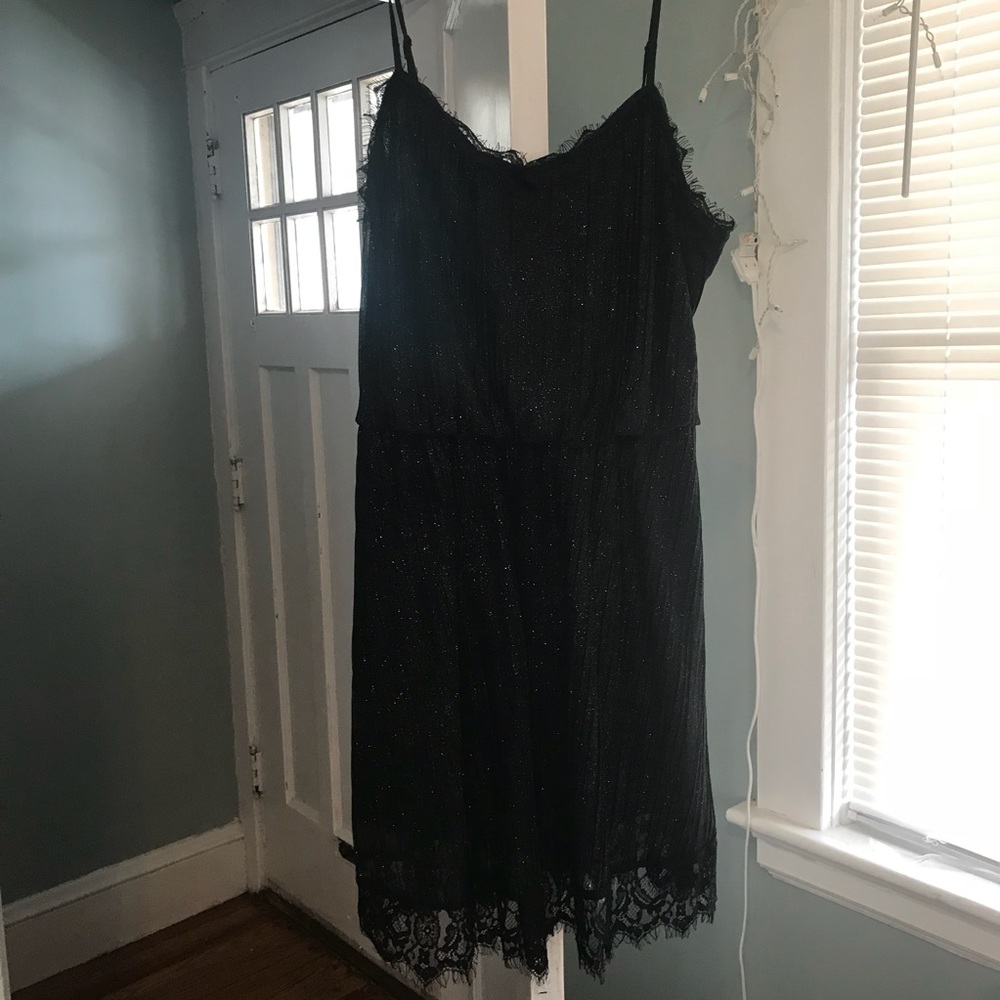Sparkly black and silver party dress